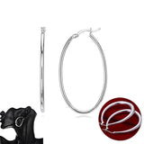 Women's Jewellery: Elegant Teardrop Silver Filled Hoop Earrings 41mm Lightweight Fashion Jewelry