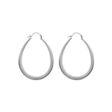 Women's Jewellery: Elegant Teardrop Silver Filled Hoop Earrings 41mm Lightweight Fashion Jewelry
