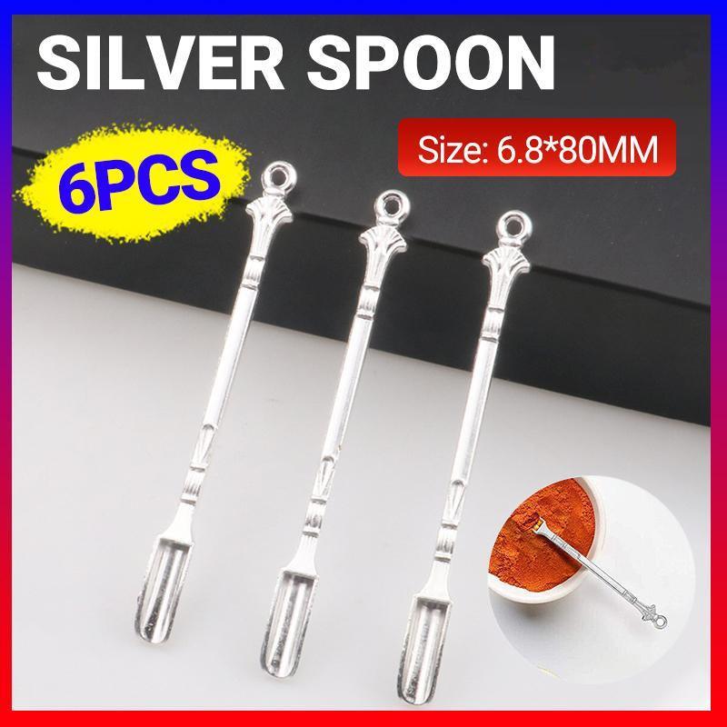 Kitchen Utensils: 6X Mini Powder Ladle Scoop Mini Spoon Spatula Metal Shovel Silver color Spoon