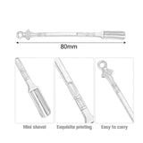 6X Mini Powder Ladle Scoop Mini Spoon Spatula Metal Shovel Silver color Spoon