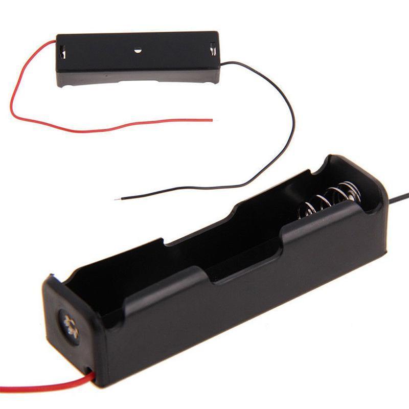 Batteries: 8 Pack 18650 Single Battery Holder Case Rechargeable 18650 Wire Lead Lithium