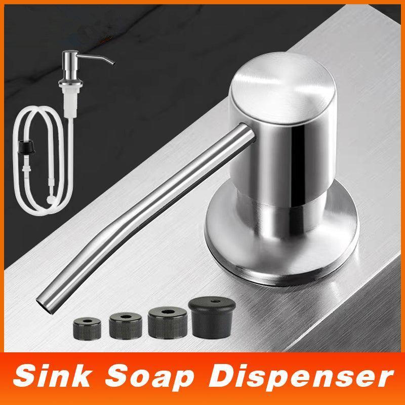 Shower Accessories: Stainless Steel Sink Soap Dispenser Extension Tube Kit Kitchen Sink Pumps Hand