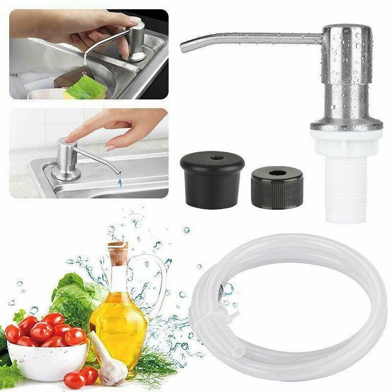 Shower Accessories: Stainless Steel Sink Soap Dispenser Extension Tube Kit Kitchen Sink Pumps Hand