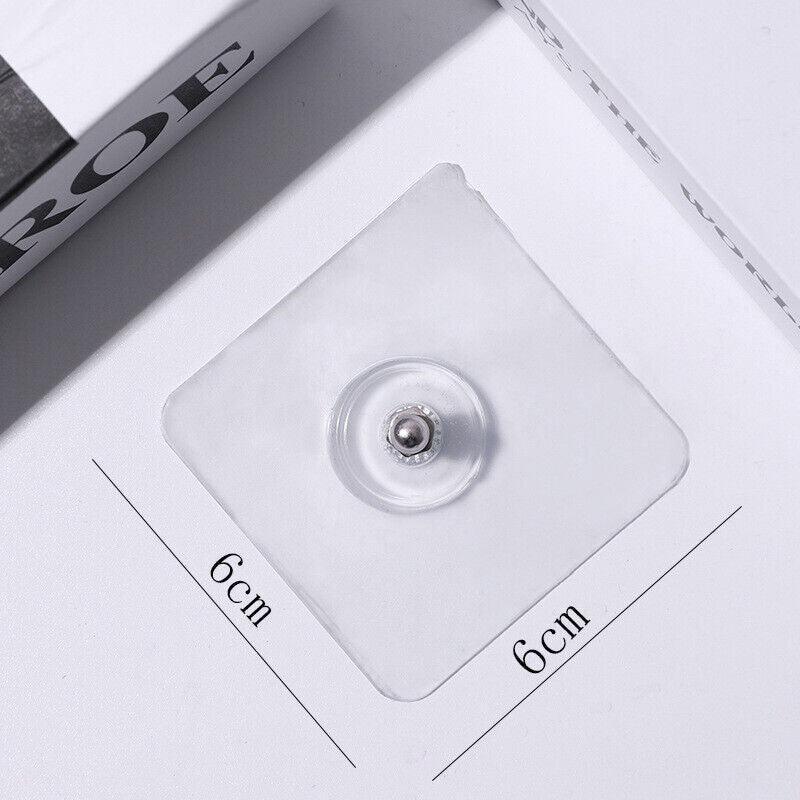 Bathroom Cabinets, Cupboards & Storage: 10X Punch-Free Adhesive Wall Hanging Hooks - 10mm