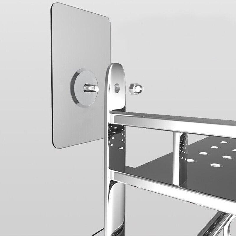 Bathroom Cabinets, Cupboards & Storage: 10X Punch-Free Adhesive Wall Hanging Hooks - 12mm