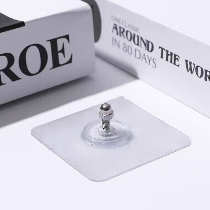 Bathroom Cabinets, Cupboards & Storage: 10X Punch-Free Adhesive Wall Hanging Hooks - 16mm