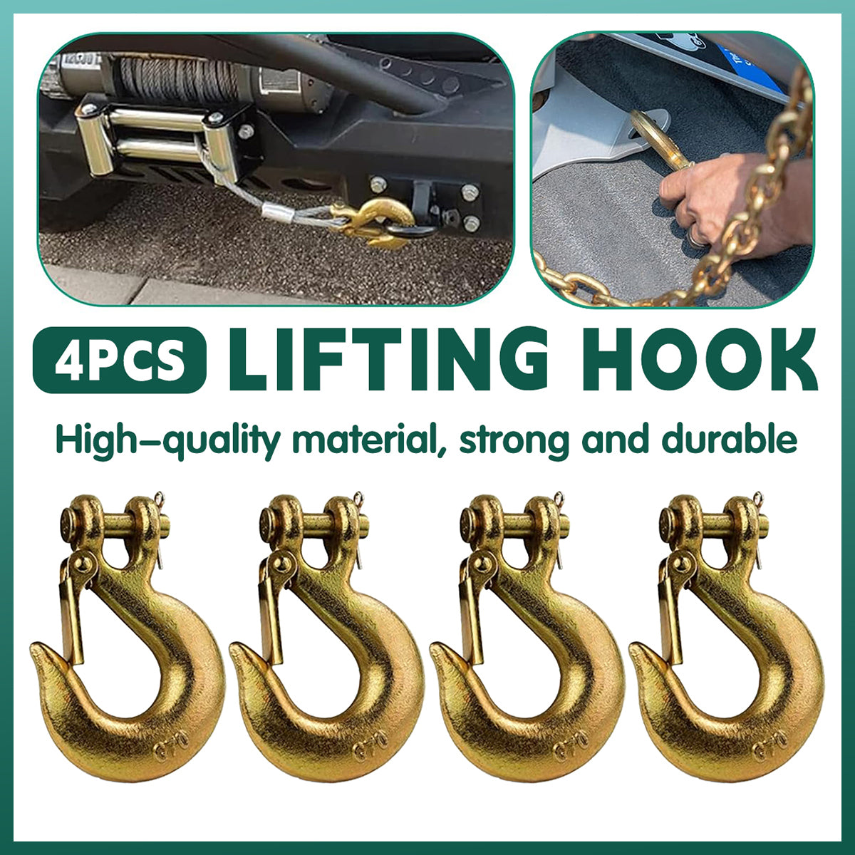 Hardware Hooks: 4pcs Sheep Horn Grab Hooks Slide Hooks Chain Link Hooks Heavy Duty Hanging Tools