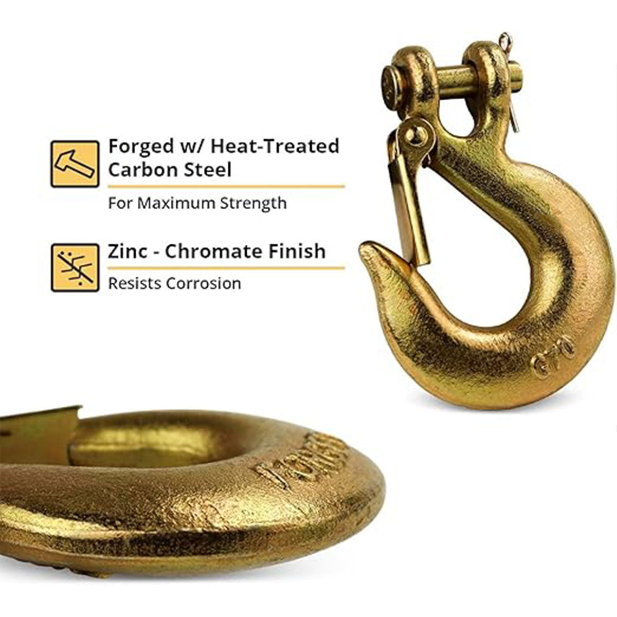 Hardware Hooks: 4pcs Sheep Horn Grab Hooks Slide Hooks Chain Link Hooks Heavy Duty Hanging Tools