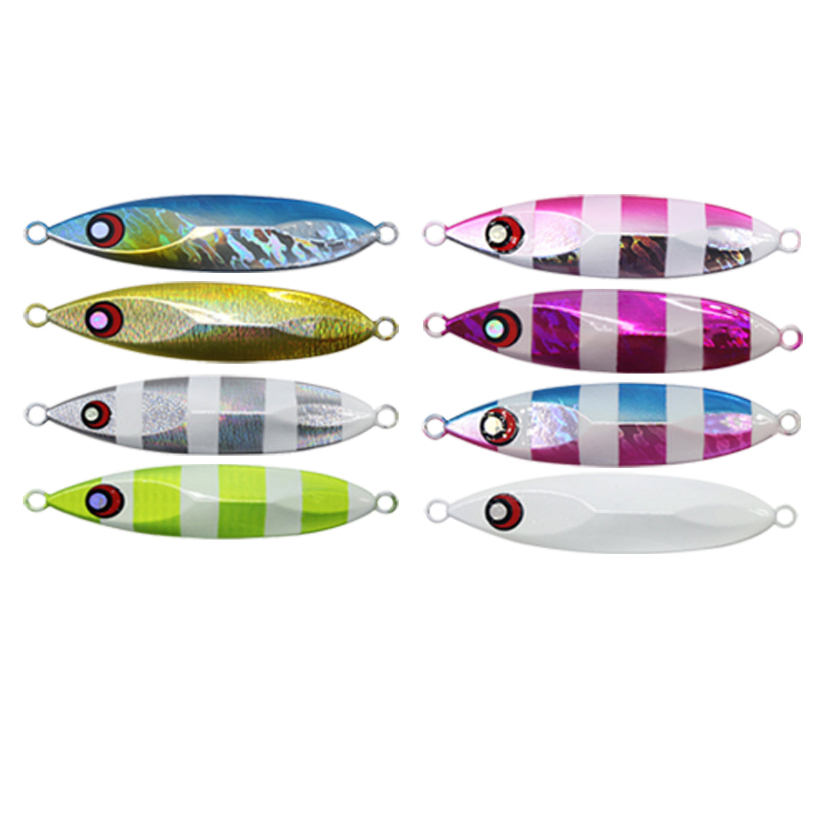 Fishing Lure Bait Set 8pcs Conical Boat Tackle Artificial Hard Bait Accessories - 60g