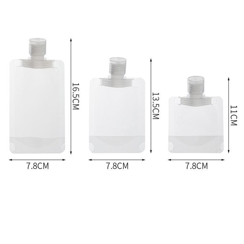 Cosmetic & Toiletry Bags: 15PCS Reusable Cosmetic Travel Leakproof Pouch Set 30ml 50ml 100ml
