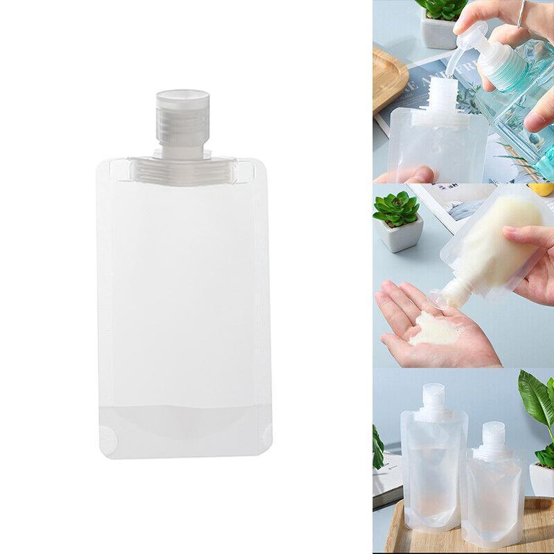 Cosmetic & Toiletry Bags: 15PCS Reusable Cosmetic Travel Leakproof Pouch Set 30ml 50ml 100ml
