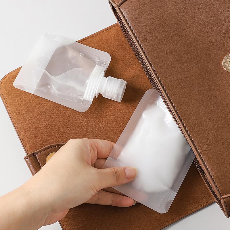 Cosmetic & Toiletry Bags: 15PCS Reusable Cosmetic Travel Leakproof Pouch Set 30ml 50ml 100ml