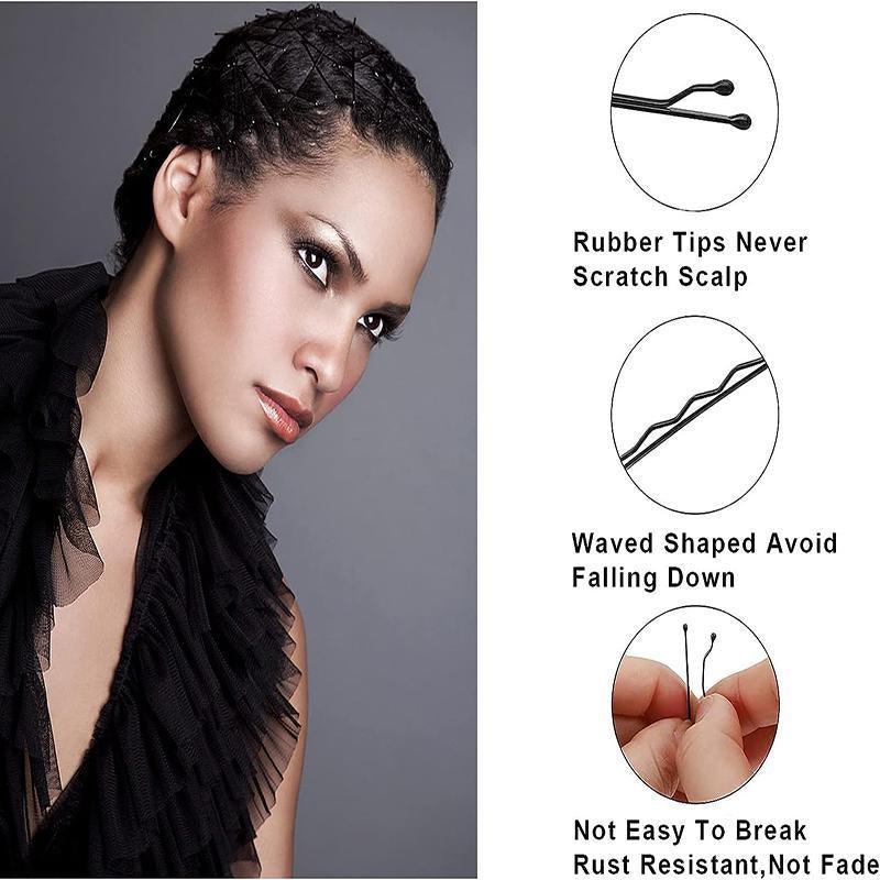 Women's Accessories: 100PCS Black Bobby Pins 5cm Strong Hair Clips for Women Girls School Salon Use
