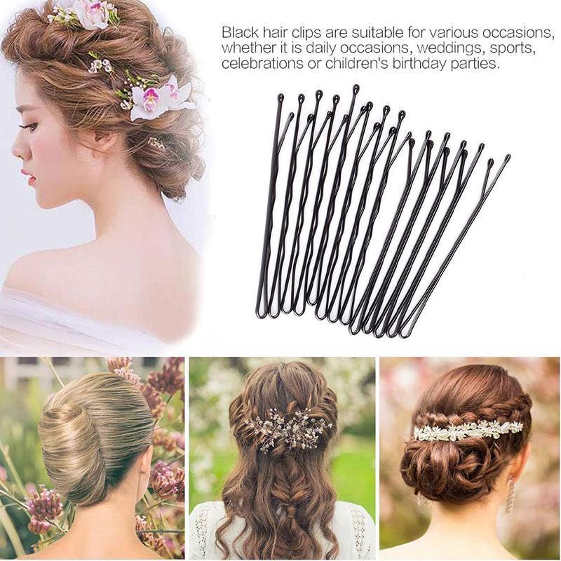 Women's Accessories: 100PCS Black Bobby Pins 5cm Strong Hair Clips for Women Girls School Salon Use