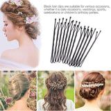 100PCS Black Bobby Pins 5cm Strong Hair Clips for Women Girls School Salon Use