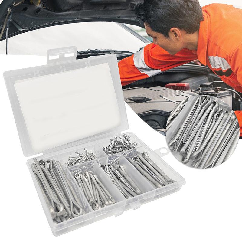 Hand Tools: 230PCS Cotter Pin Assortment Set Galvanised Iron Split Pins for Automotive Repairs