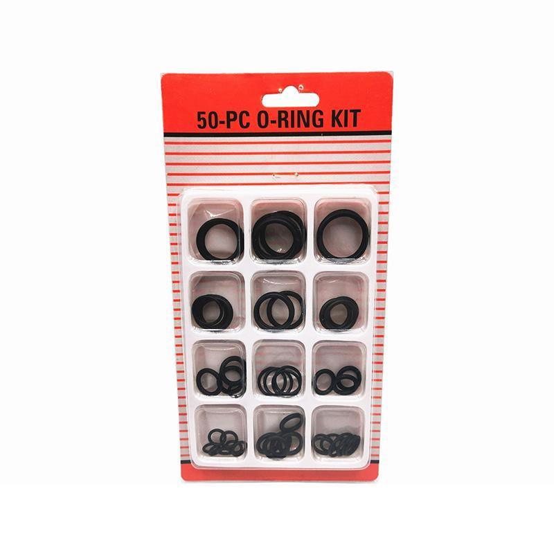 Automotive Repair & Speciality Tools: Rubber O-Ring Assortment Kit 50PC- Pack O-Rings Set Automotive Plumbing Seals