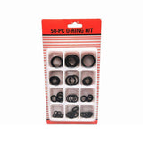 Automotive Repair & Speciality Tools: Rubber O-Ring Assortment Kit 50PC- Pack O-Rings Set Automotive Plumbing Seals