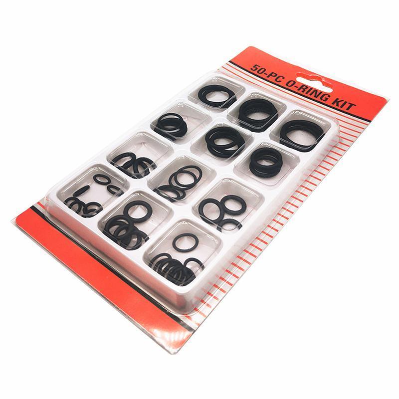 Automotive Repair & Speciality Tools: Rubber O-Ring Assortment Kit 50PC- Pack O-Rings Set Automotive Plumbing Seals
