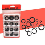 Automotive Repair & Speciality Tools: Rubber O-Ring Assortment Kit 50PC- Pack O-Rings Set Automotive Plumbing Seals