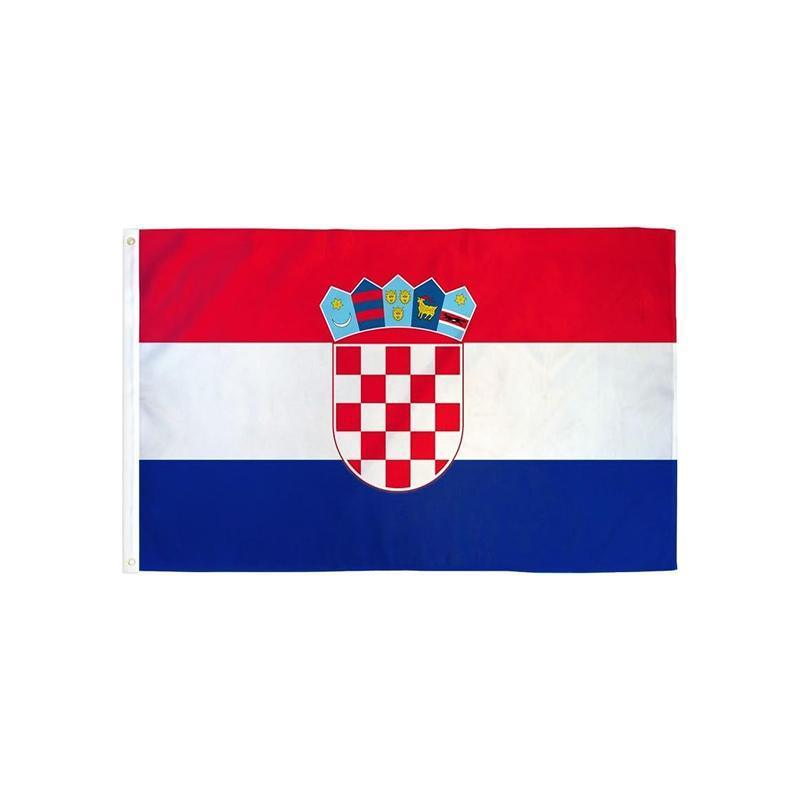 Outdoor Decorations & Lights: Large Croatia National Flag 90x150cm Outdoor Polyester Banner with Grommets