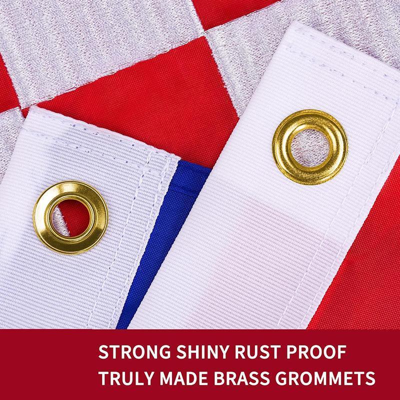 Outdoor Decorations & Lights: Large Croatia National Flag 90x150cm Outdoor Polyester Banner with Grommets