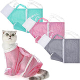 Pet Grooming Supplies: Cat Supplies Washing Bags for Pet Bathing Nail Trimm Mesh Cat Grooming Bath Bag - Grey
