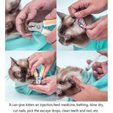 Pet Grooming Supplies: Cat Supplies Washing Bags for Pet Bathing Nail Trimm Mesh Cat Grooming Bath Bag - Grey