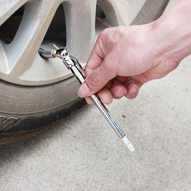 Automotive Repair & Speciality Tools: 14cm Stainless Steel Pencil Tyre Pressure Gauge 5-50 PSI Manual Tester