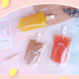 20Pcs 250ml Clear Spout Pouch Bags Leakproof Reusable Drink Packaging