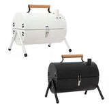 BBQs & Accessories: Grillz Charcoal BBQ Portable Grill Camping Barbecue Outdoor Cooking Smoker - White