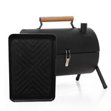 BBQs & Accessories: Grillz Charcoal BBQ Portable Grill Camping Barbecue Outdoor Cooking Smoker - White