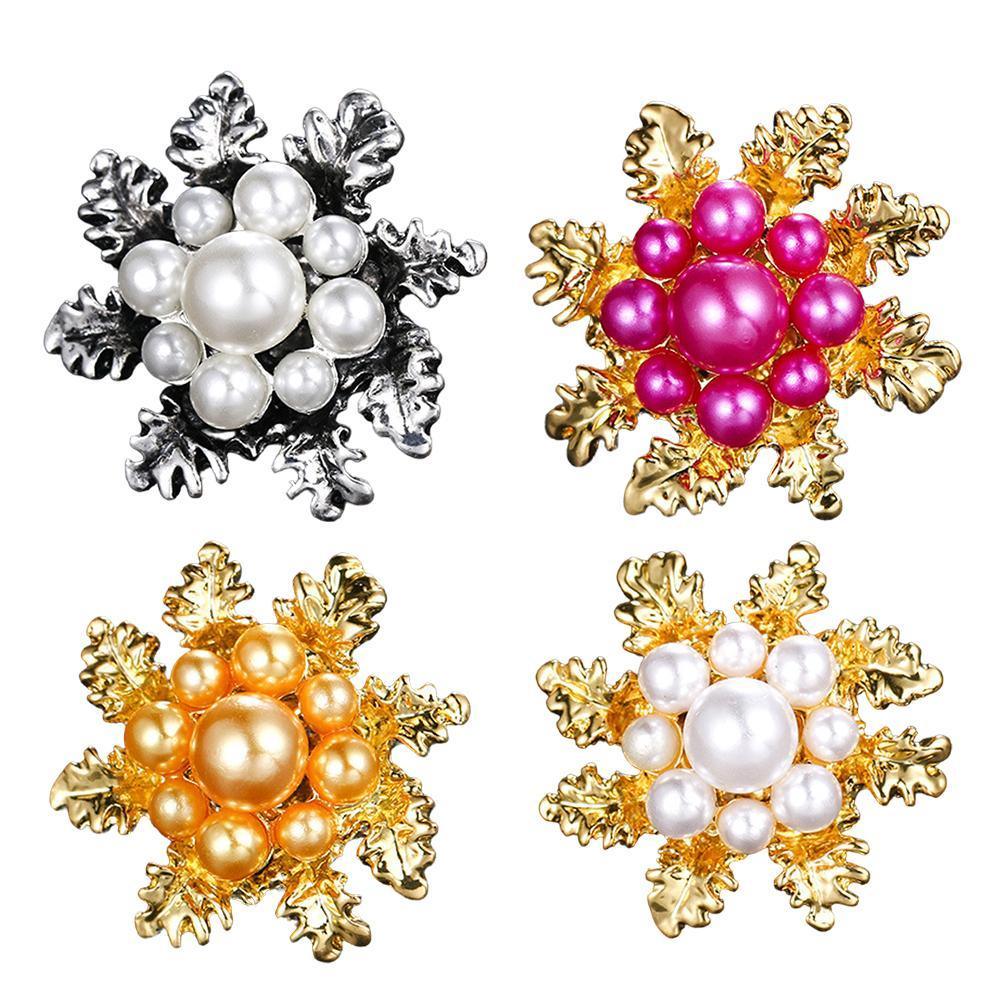Women's Jewellery: Imitation Pearl Brooch Elegant Jewelry Fashion Accessory Women Ladies Gift - Sliver