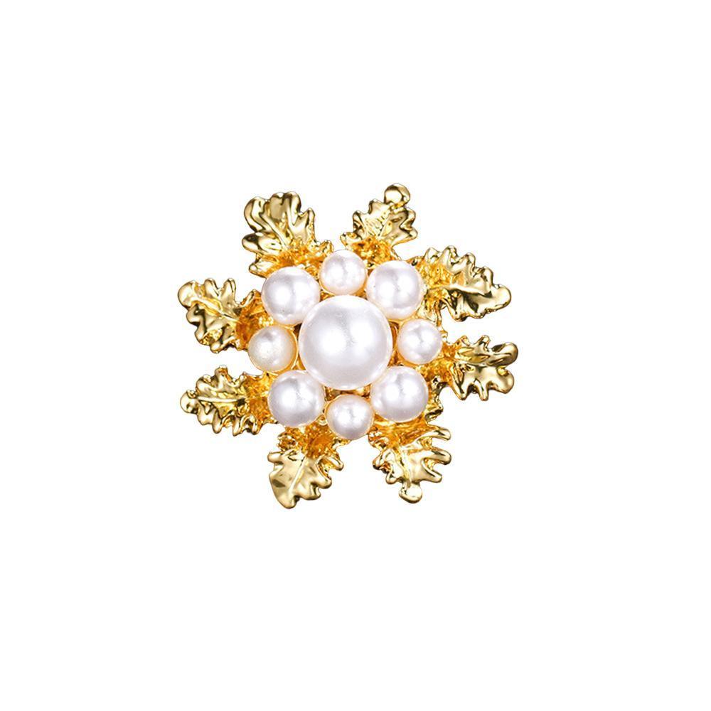 Women's Jewellery: Imitation Pearl Brooch Elegant Jewelry Fashion Accessory Women Ladies Gift - Sliver
