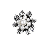 Women's Jewellery: Imitation Pearl Brooch Elegant Jewelry Fashion Accessory Women Ladies Gift - Sliver