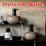 Shower Accessories: Reusable Ceramic Pump Bottle For Shampoo Lotion Soap Conditioner Travel Set