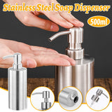 Shower Accessories: Soap Dispenser 500ml Stainless Steel Pump Silver Bathroom Liquid Container