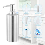 Shower Accessories: Soap Dispenser 500ml Stainless Steel Pump Silver Bathroom Liquid Container