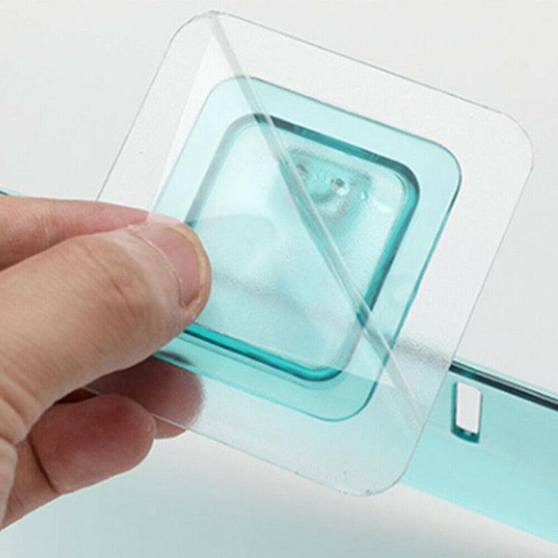 Outdoor Lights: Bathroom Waterfall Tray Holder Soaps Plate Suction Case Containers Dish Storage - Black
