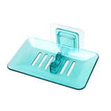 Outdoor Lights: Bathroom Waterfall Tray Holder Soaps Plate Suction Case Containers Dish Storage - Black