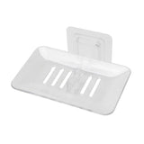 Outdoor Lights: Bathroom Waterfall Tray Holder Soaps Plate Suction Case Containers Dish Storage - Black