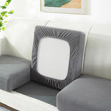 Sofa Accessories: Stretch Sofa Slipcover 4 Seasons Universal Couch Protector Elastic Fabric Cover - Double-Black
