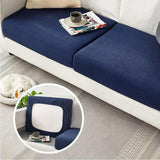 Sofa Accessories: Stretch Sofa Slipcover 4 Seasons Universal Couch Protector Elastic Fabric Cover - Double-Black