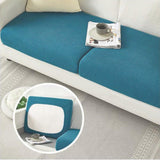 Sofa Accessories: Stretch Sofa Slipcover 4 Seasons Universal Couch Protector Elastic Fabric Cover - Double-Black