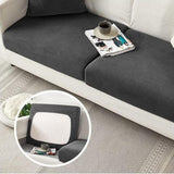 Sofa Accessories: Stretch Sofa Slipcover 4 Seasons Universal Couch Protector Elastic Fabric Cover - Double-Black
