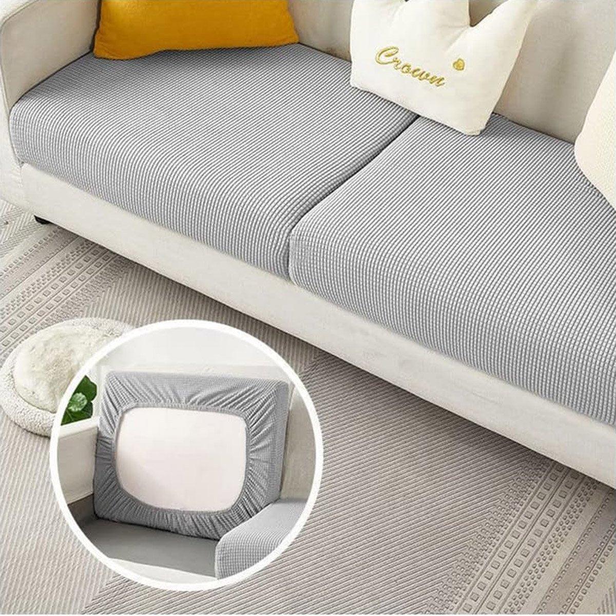 Sofa Accessories: Stretch Sofa Slipcover 4 Seasons Universal Couch Protector Elastic Fabric Cover - Single-Navy