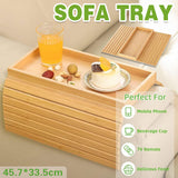 Sofa Accessories: Sofa Armrest Foldable Tray Organizer Dinner Plate Storage Tray Multi-purpose