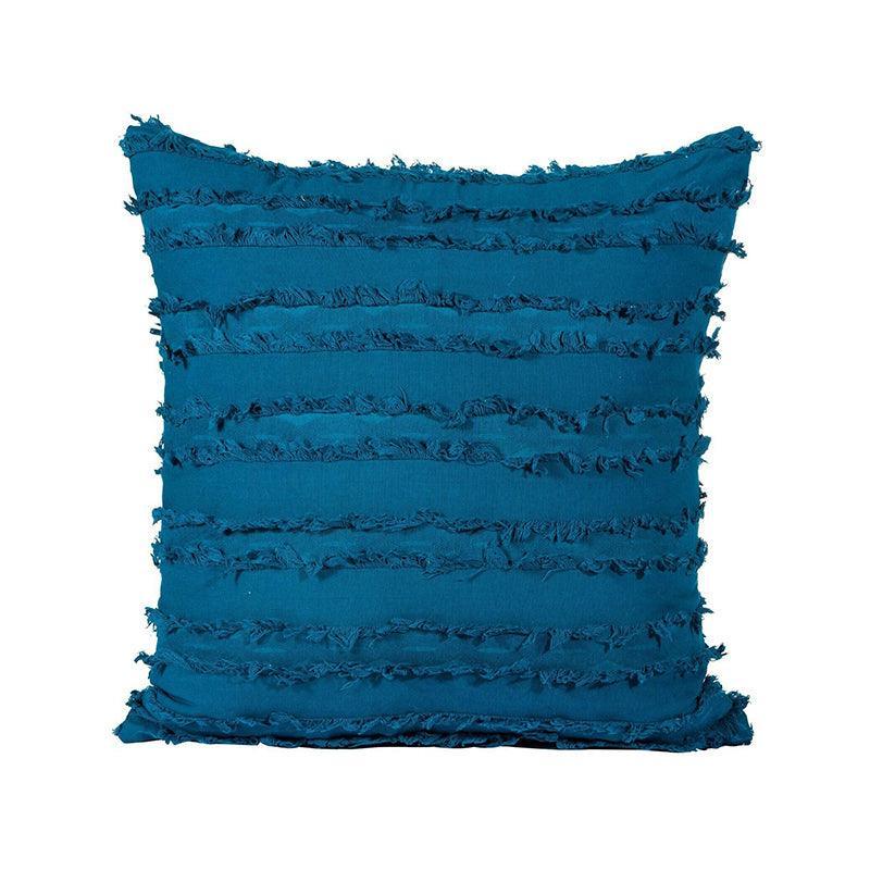 Cushions & Throws: Boho Tassel Fringe Striped Cushion Cover Soft Home Decor Sofa Throw Pillow Case - Black