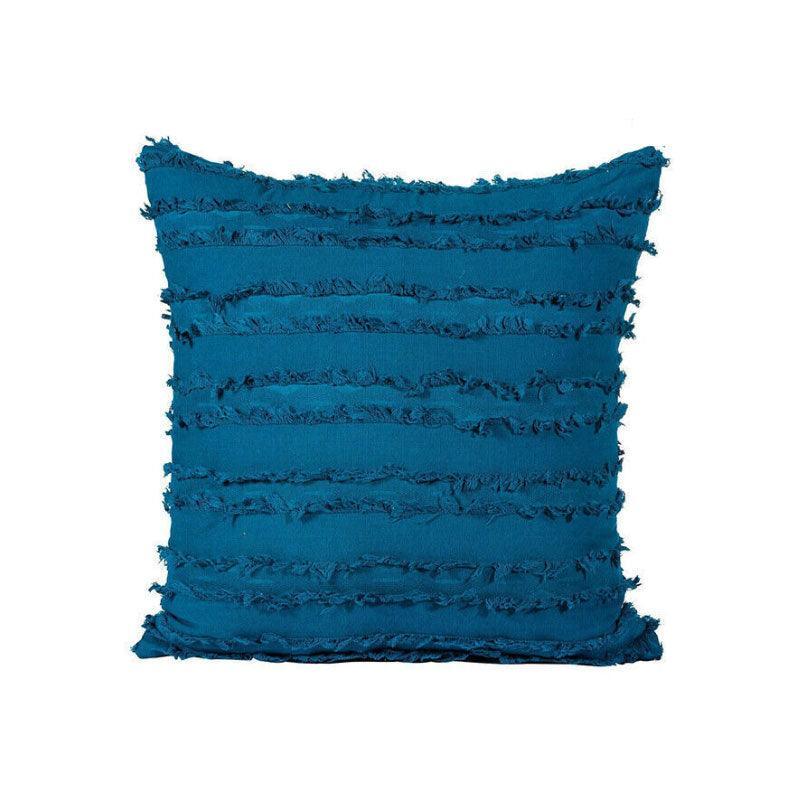 Cushions & Throws: Boho Tassel Fringe Striped Cushion Cover Soft Home Decor Sofa Throw Pillow Case - Khaki