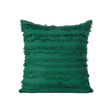 Cushions & Throws: Boho Tassel Fringe Striped Cushion Cover Soft Home Decor Sofa Throw Pillow Case - Navy